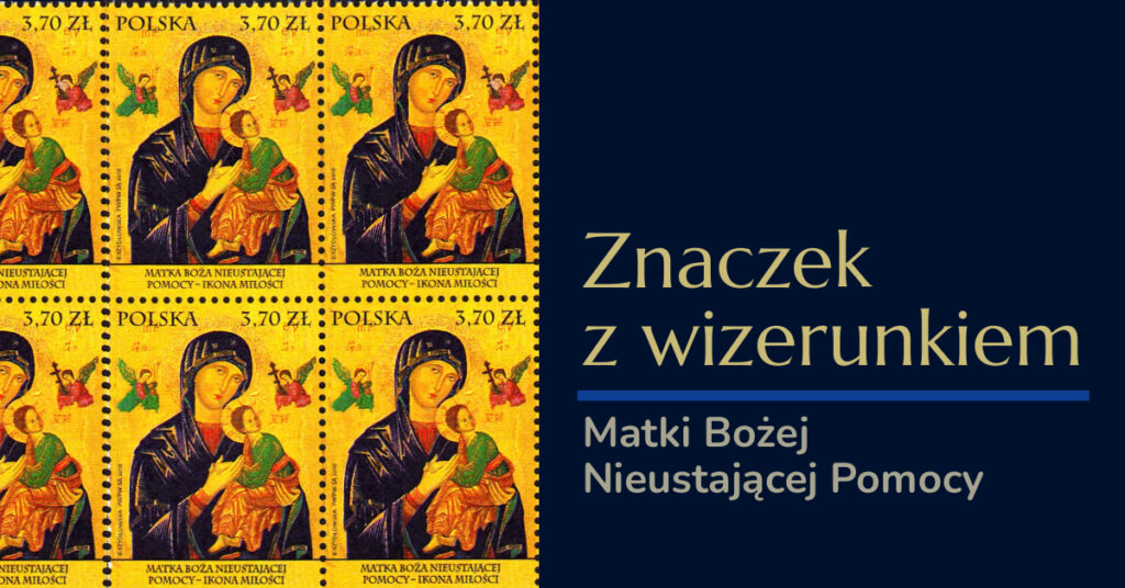 Znaczek z Matką Bożą Nieustającej Pomocy
