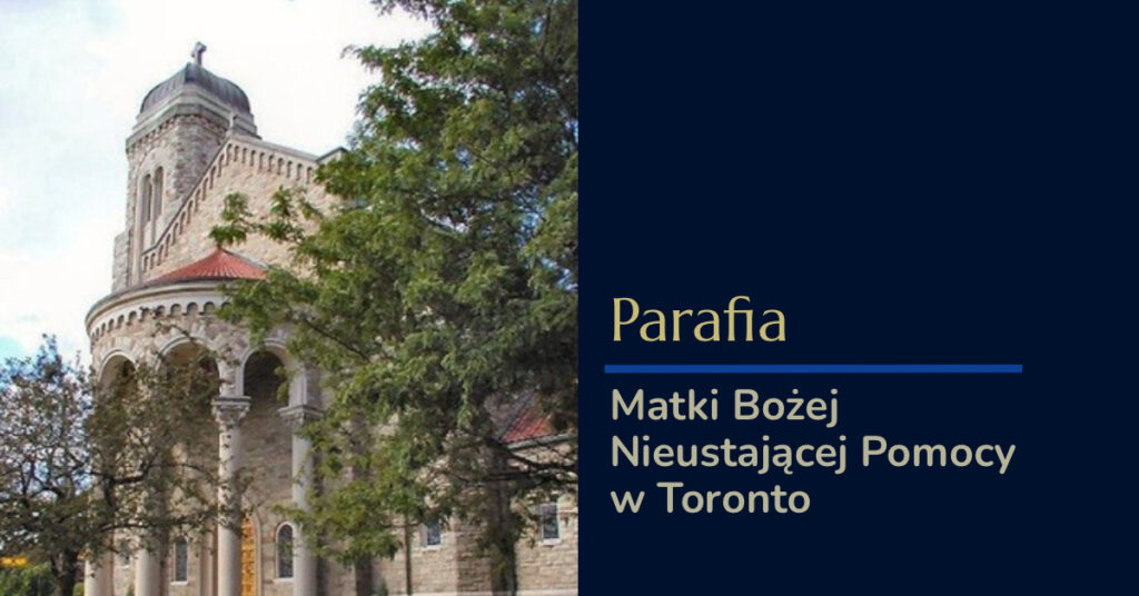 Kościół parafii w Toronto wśród drzew