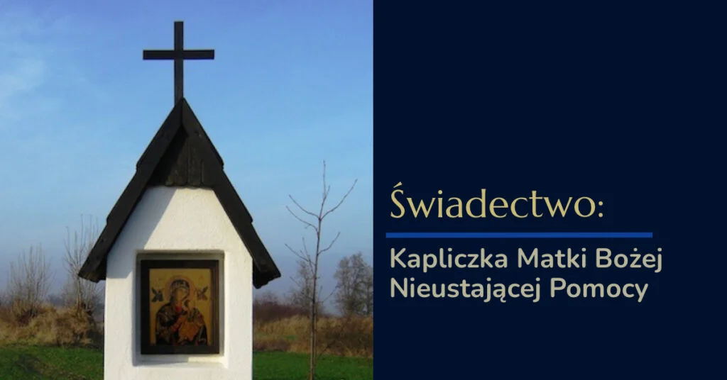 Kapliczka z ikoną Matki Bożej i krzyżem